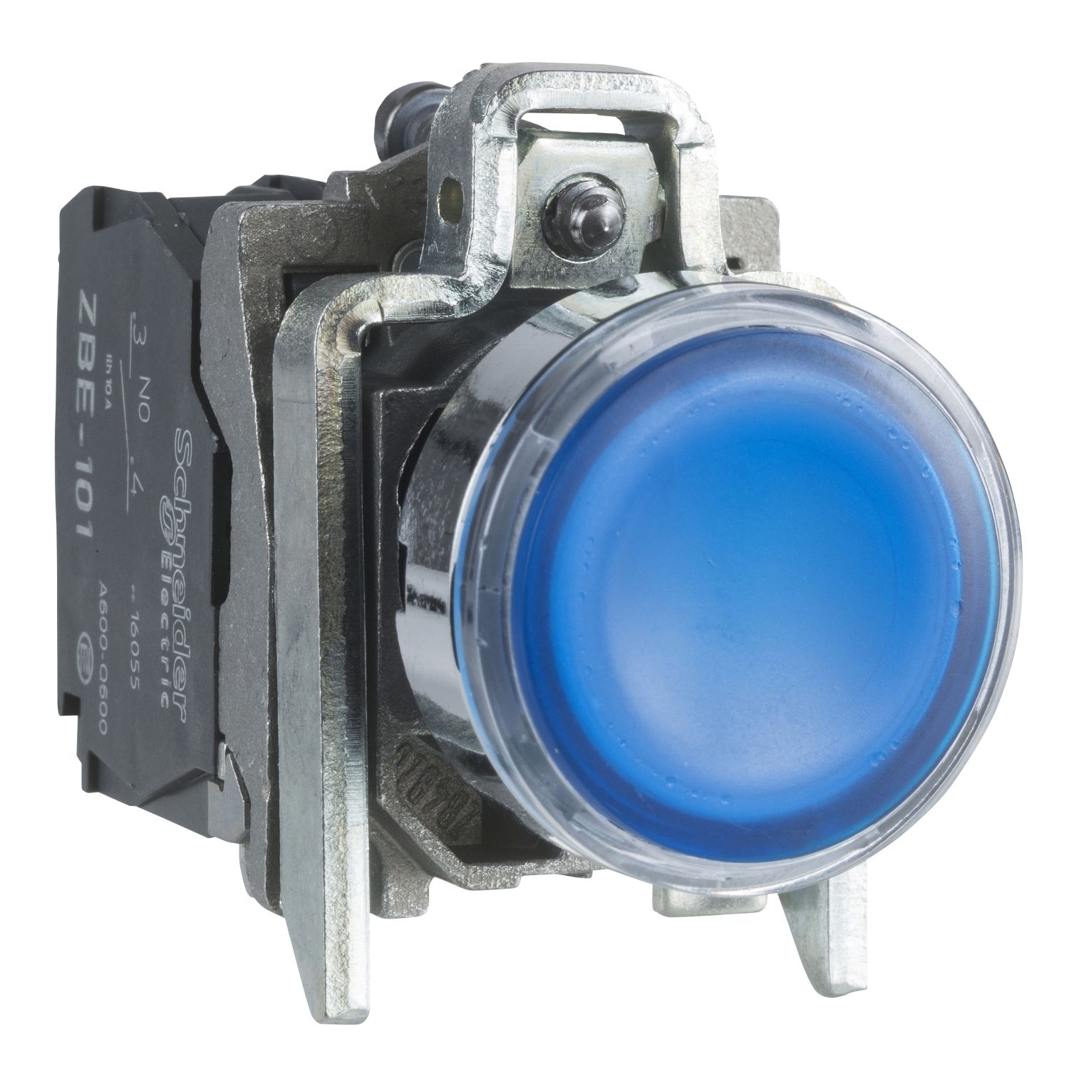 XB4BW36M5 IŞIKLI YAYLI BUTON 230V AC MAVİ