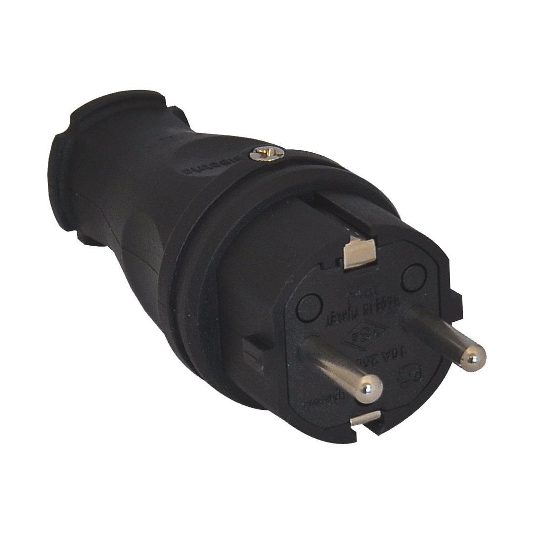 1X16A  Kauçuk Düz Fiş