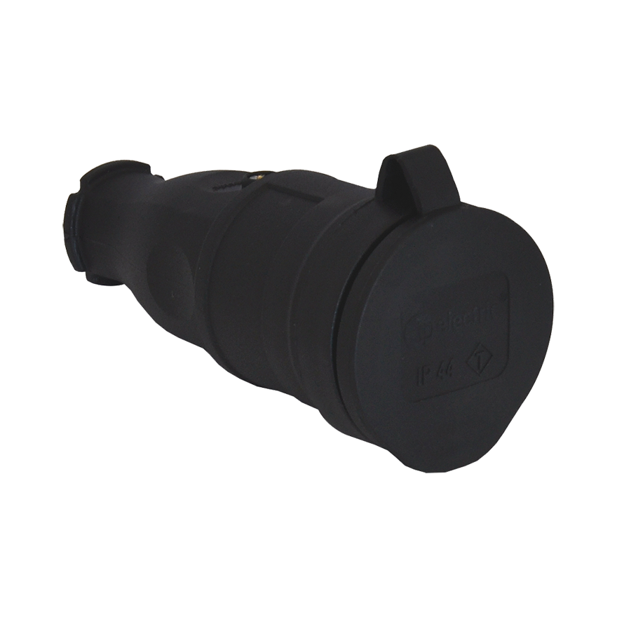 1X16A  Kauçuk Uzatma Prizi