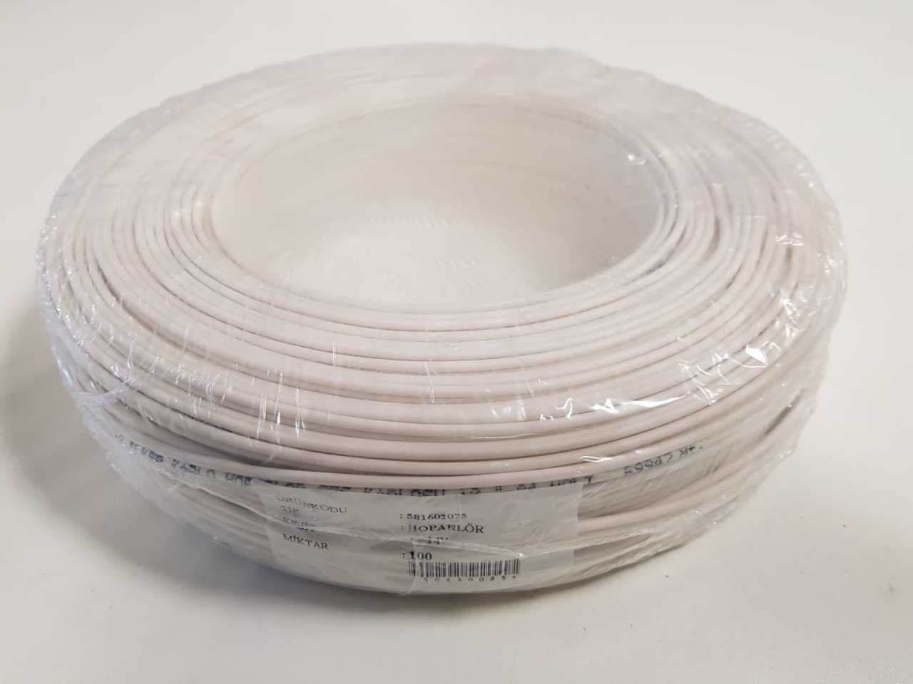 2X0,75   Beyaz Kodlu  Kordon  -  100 metre