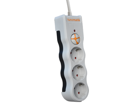 Akım Korumalı Priz 3 Lü Beyaz