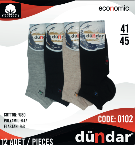 DÜNDAR 0102 ERKEK LİKRALI PATİK ÇORAP