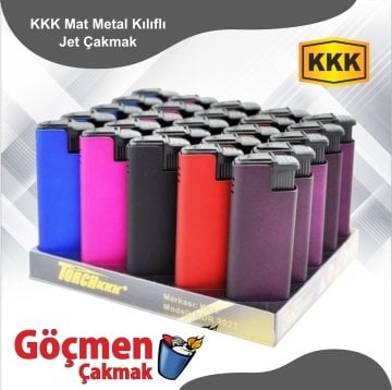 KKK 2023 Mat Metal Kılıflı Jet Çakmak 25*AD