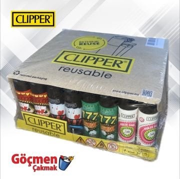 Clipper Yuvarlak Siboplu Taşlı Pocket  Çakmak