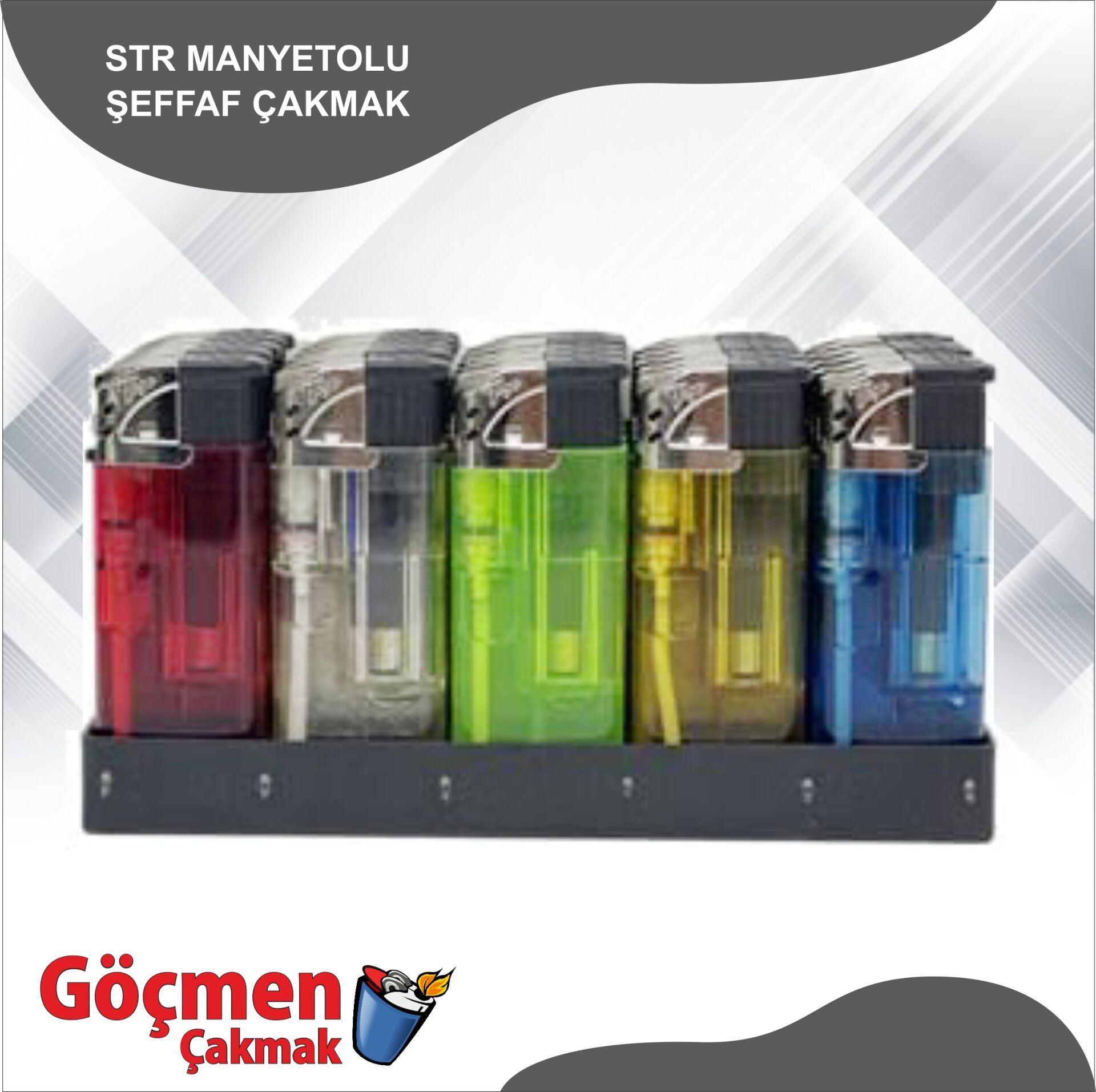 STR Manyetolu Şeffaf Çakmak