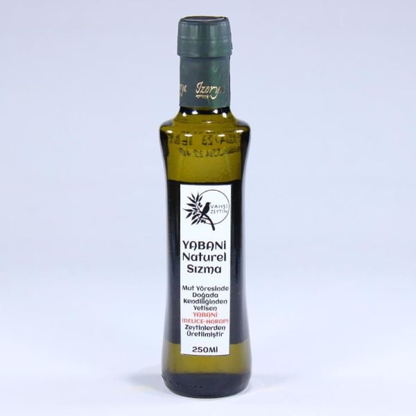 Vahşi Zeytin Mut Soğuk Sıkım Yabani Harap Delice Zeytinyağı 250 ml