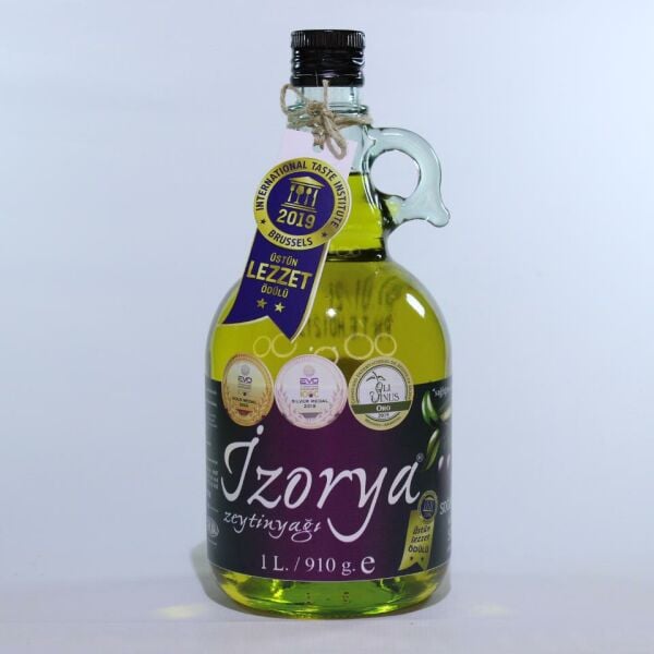 izorya Soğuk Sıkım Erken Hasat Mut Zeytinyağı 1 L Galon Cam