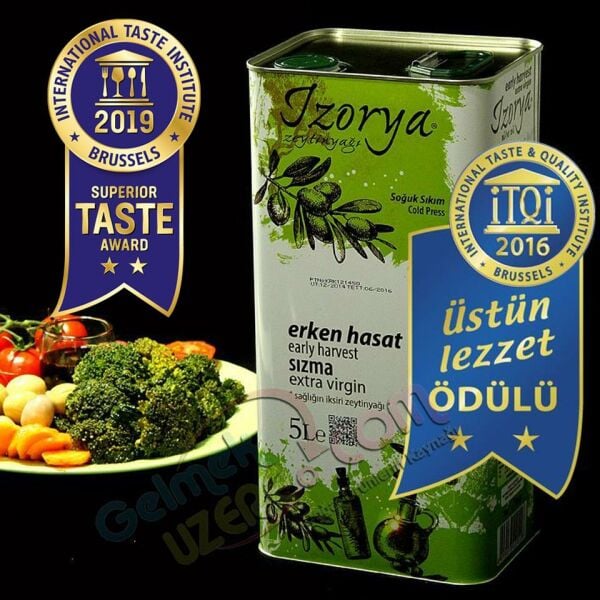 izorya Soğuk Sıkım Erken Hasat Mut Zeytinyağı 5 L