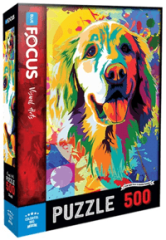 500 Parça Puzzle - Colorful Dog Renkli Köpek Blue Focus