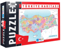 Türkiye Haritası Kutulu 200 Parça Puzzle Blue Focus