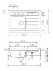 SCHOCK  - Grando M-100 - Granit Eviye