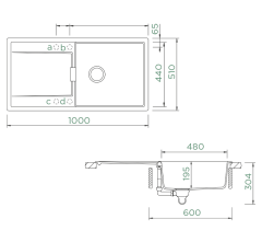 SCHOCK  - Mono D-100L - Granit Eviye