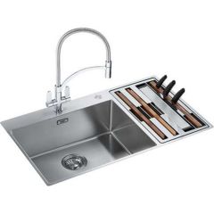 FRANKE BOX CENTER BWX 220-54-27 PASLANMAZ ÇELİK TEZGAH ÜSTÜ YADA TEZGAHA SIFIR EVYE
