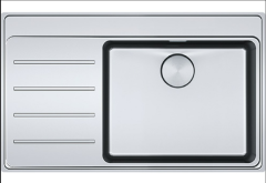 FRANKE MYTHOS MYX 211-86 INOX TEZGAH ÜSTÜ YADA TEZGAHA SIFIR SOL DAMLALIKLI ÇELİK EVYE