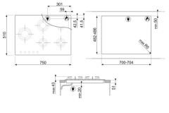 PXL675L 75 CM GAZLI OCAK Renk : Mat Çelik