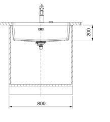 FRANKE - GRANİT EVİYE MARİS - TEZGAH ALTI MRG 110-72 NERO
