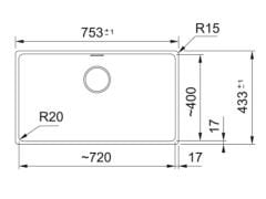 FRANKE - GRANİT EVİYE MARİS - TEZGAH ALTI MRG 110-72 BİANCO