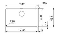 FRANKE - GRANİT EVİYE MARİS - TEZGAH ALTI MRG 110-72 OYSTER