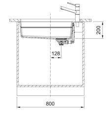 FRANKE - GRANİT EVİYE KUBUS 2 - TEZGAH ALTI KNG 110-62 BİANCO