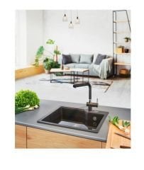 FRANKE - GRANİT EVİYE URBAN - TEZGAH ÜSTÜ UBG 610-56 NERO