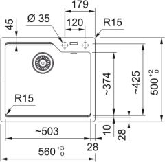 FRANKE -  GRANİT EVİYE URBAN - TEZGAH ÜSTÜ UBG 610-56 SAHARA
