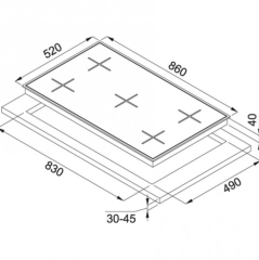 FRANKE NEW SQUARE FHNS 905 4G TC WH C WHİTE GLASS CAM OCAK