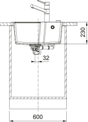 FRANKE -  GRANİT EVİYE URBAN - TEZGAH ÜSTÜ UBG 610-56 SLATE GREY