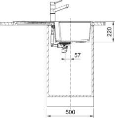 FRANKE - GRANİT EVİYE URBAN - TEZGAH ÜSTÜ UBG 611-86 SAHARA
