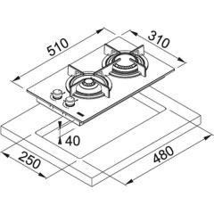 FRANKE CRYSTAL LİNE FHCR 302 2G HE BK C CRİSTALLO NERO CAM OCAK