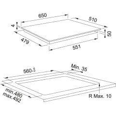 FRANKE MARİS FMA 654 I F BK NERO 65 CM İNDÜKSİYONLU OCAK