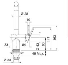 FRANKE - ACTİVE PLUS METALİC DOCCİA - MATT WHİTE
