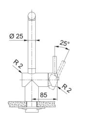 FRANKE - ATLAS NEO DOCCİA BATARYA  - ANTRASİT