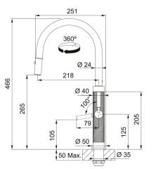 FRANKE - MYTHOS MASTERPİECE BATARYA - ANTRASİT