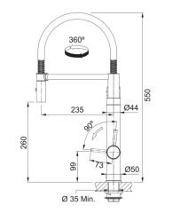FRANKE - FİLTRELİ ARMATÜR BATARYA - KROM/ GUN METAL