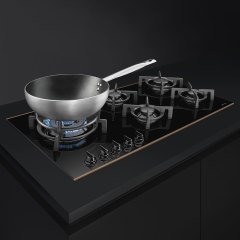SiyahCam/Bakır – Cam Seramik Gazlı Ocak 90 cm. Dolce Stil Novo Koleksiyonu