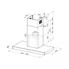 FRANKE FABER STİLO GLAS SMART X/V A90 PASLANMAZ ÇELİK DUVAR TİPİ DAVLUMBAZ
