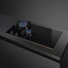 Dolce Stil Novo SiyahCam/Bakır Seramik İndüksiyonlu+Gazlı Ocak 75 cm