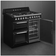 SMEG TR103BL - VICTORIA - SİYAH - 100 CM KUZİNE