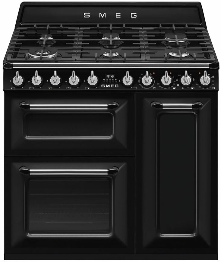 SMEG  - TR93BL - VICTORIA - SİYAH - 90 CM - KUZİNE