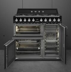 SMEG  - TR93BL - VICTORIA - SİYAH - 90 CM - KUZİNE
