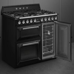 SMEG  - TR93BL - VICTORIA - SİYAH - 90 CM - KUZİNE