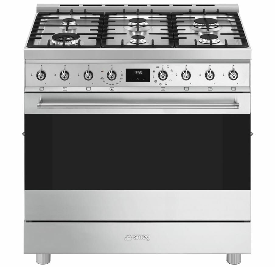 SMEG - C9GMX2 - KLASİK SERİ - ÇELİK - 90 CM KUZİNE