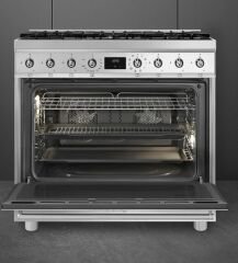 SMEG - C9GMX2 - KLASİK SERİ - ÇELİK - 90 CM KUZİNE