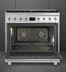 SMEG - C9GMX2 - KLASİK SERİ - ÇELİK - 90 CM KUZİNE