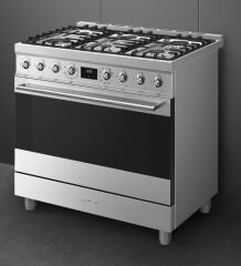 SMEG - C9GMX2 - KLASİK SERİ - ÇELİK - 90 CM KUZİNE