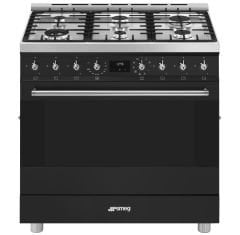 SMEG - C9GMMB2 - KLASİK SERİ - MAT SİYAH - 90 CM KUZİNE