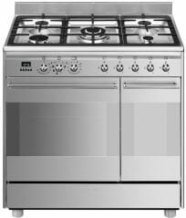 SMEG - SCB92MX8 - KLASiK SERİ- ÇELİK - 90 CM KUZİNE