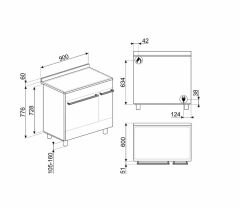 SMEG - SCB92MX8 - KLASiK SERİ- ÇELİK - 90 CM KUZİNE