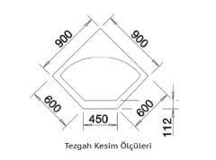 NUEVO - Elegance Köşe Eviye - Seramik Eviye