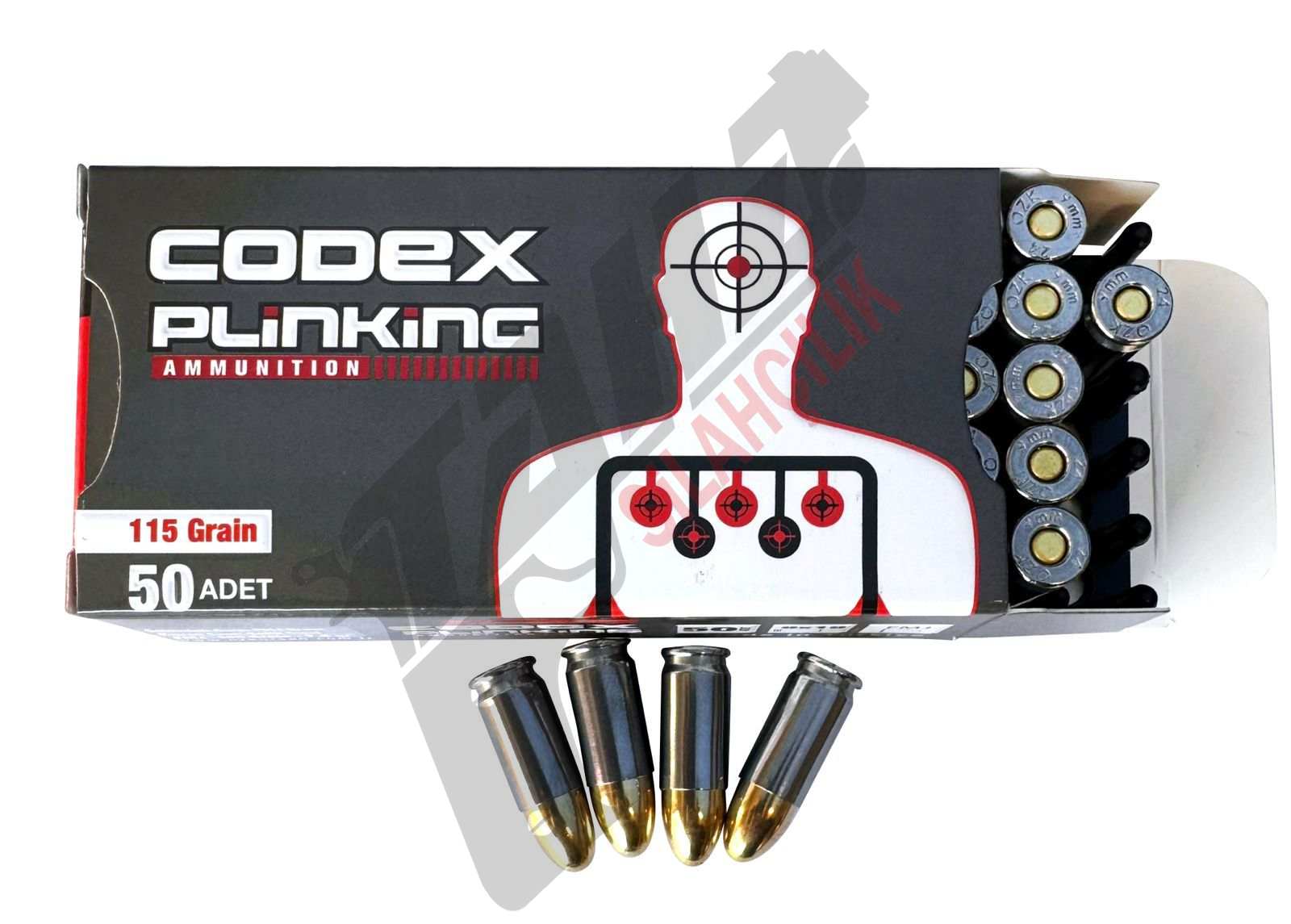 CODEX PLINKING LUGER 9X19 (FMJ-115 GRN) TABANCA FİŞEĞİ